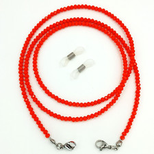 Brillenkette Brillenhalter ROT KNALLROT SIGNALROT Brillenband Glasperlen 9013B