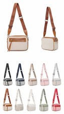 Damen Tasche Crossbody Schultertasche Canvas Umhängetasche Crossover Bodybag 