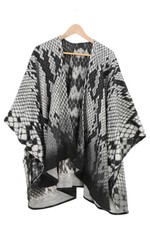 TCM Damen Poncho Animal-Print Tierdruck Mehrfarbig Einheitsgröße