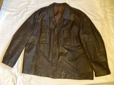 Vintage Lederjacke Echtleder Nappa Rind Braun Gr. XXL Antik
