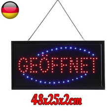 LED Schild GEÖFFNET Leuchtreklame Werbung Stopper Leuchtschild Sign Display Neon