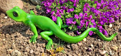 Echse 50cm groß grün - , /