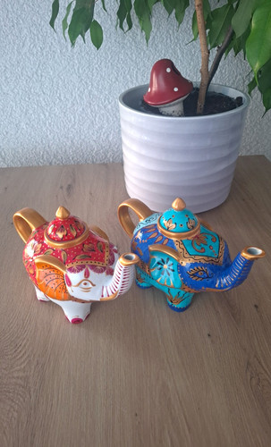 Keramik teekanne - 2x, keramik-teekanne