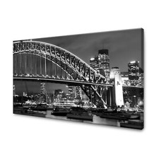 Leinwand-Bilder: Architektur BRÜCKE GRAU Wandbilder Größe: 40x30 cm bis 120x80cm