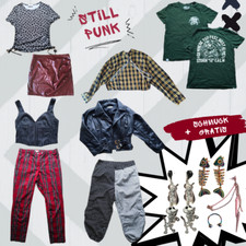 Damenkleidung Paket, Warenwert 160€, Punk Rock Hose, Shirts, Lederjacke