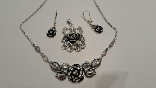 Trachtenschmuck silber antik - silber,