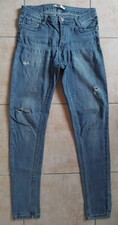 Laulia Jeans Blau Stretch Fetzen 40 / M
