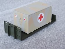 Dornier-Kabine Typ FM2 Bundeswehr Kabine Flecktarn Wüst Kre NPE auf Abrollerflat