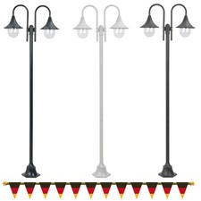 Pollerleuchte 2 Laterne Gartenleuchte Standleuchte aussen Garten E27 220 cm