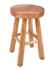 Teak Sitzhocker massiv - 29 cm