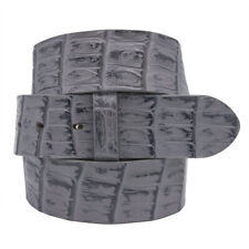 UmjuBELT Ledergürtel "Kroko Cayo grey"