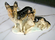 Schäferhund Paar  Porzellan