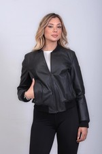 DAMEN LEDER BOMBERJACKE
