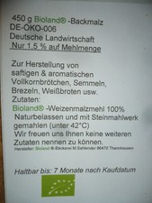 Bioland Backmittel   Backmalz