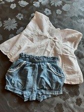 Jillians Closet Mädchen Set Baumwolle Gr 80 Shirt & Shorts kurze Hose Gummibund 