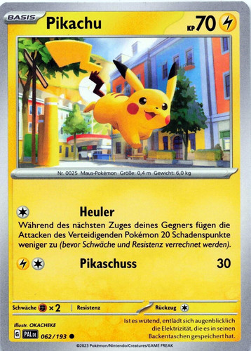 Pokemon karte pikachu - pokemon, pal