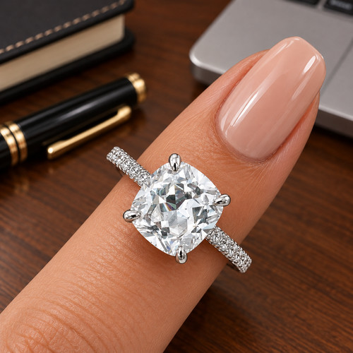 Cushion cut diamant - 3,20,