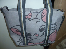 Shopper Schultertasche grau Aristocats Katze Marie Disney Schulterriemen