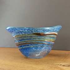 MILAN VOBRUBA 1979 GLASSCHALE STUDIOGLAS SIGNIERT STUDIO ART GLASS BOWL
