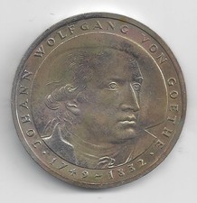 Deutschland 5 Mark, 1982 150. Todestag von Johann  Wolfgang von  Goethe