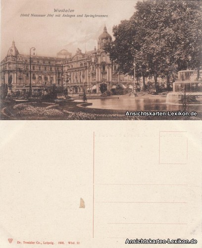 Ansichtskarte wiesbaden hotel - wiesbaden,
