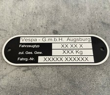 Typenschild geeignet für