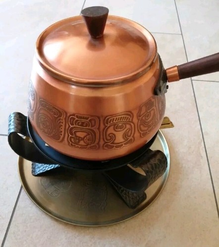 Fondue set kupfer gehämmert - fondue,