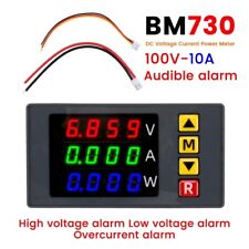 BM730 DC 0-100V 10A 1000W LED Digital Voltmeter Ampere Wattmeter mit Alarm