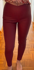 Uterqüe Leder Leggings Hose