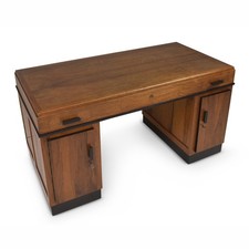 ANTIK! Bauhaus Schreibtisch restauriert Art Deco Büro passender Aktenschrank