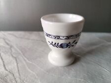 Zwiebelmuster Eierbecher "ARCOPAL" France Porzellan Nr.50 weiß blau