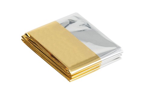 Rettungsdecke gold silber - 1, gold-silber
