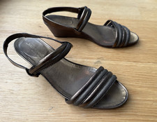 Martini Osvaldo Sandalen Pumps Gr. 38,5 Messing Gold Metallic