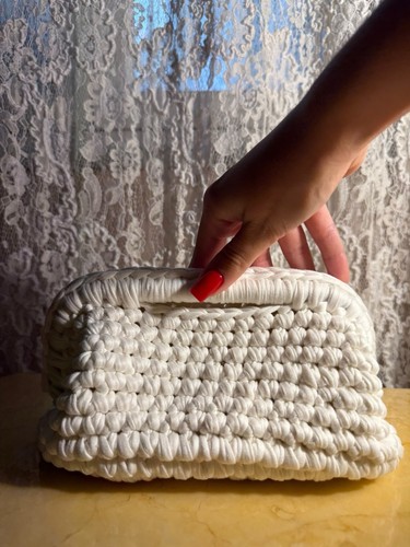 Damen clutch tasche gehäkelt - damen,