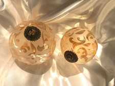 Christbaumschmuck 2 Glaskugeln Biedermeier Stil