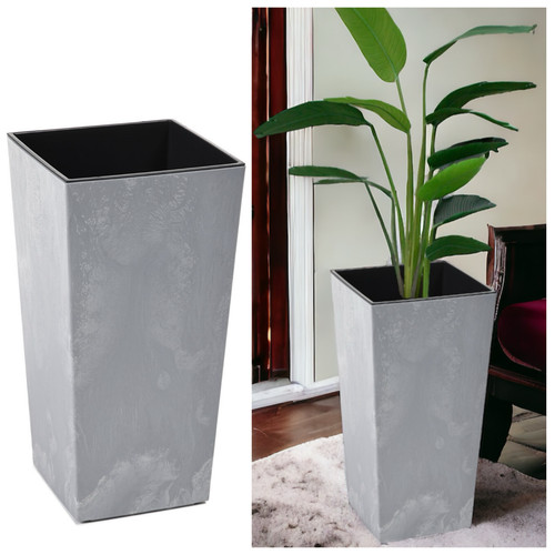 Blumenkübel eckig betonoptik - eckig,