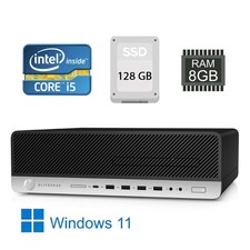 HP EliteDesk 800 G3 Core i5-6600 3,30GHz 128 SSD 8GB SSF PC Win 11
