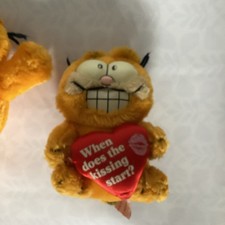 4 Garfield Plüschtiere aus kleiner Sammlung , 90er Jahre ,  Vintage Retro