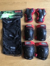 Roces JR Ventilated 3-Pack Kinder-Skate-Protektoren Schützer-Set Rot/Schwarz XS