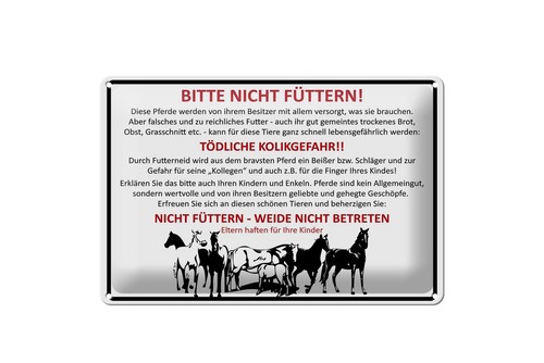 Blechschild 20x30cm gewölbt