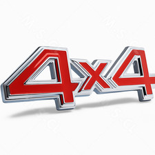 3D 4x4 Metall Auto Aufkleber