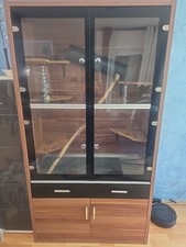 Nagerkäfig Unikat Handarbeit mit Stauraum Holz,Beleuchtung 190,5x102x45,5