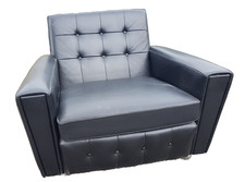 Leder Sessel Schwarz Mid