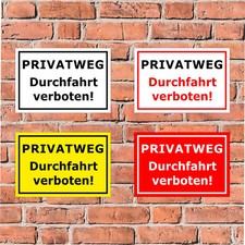Schild - Privatweg Durchfahrt