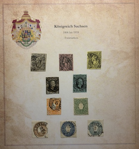 Sachsen freimarken aus - sachsen.,