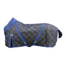 CATAGO Stalldecke, 300g - schwarz/blau - 165 cm Pferdedecke Stall Pferd Decke