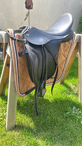 Ponydressursattel aus leder - aus,