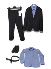 Kinder Kleidung Junge,Kommunionanzug,140, slim, schwarz, Weise,(Int102)