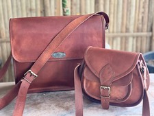 Herren Leder Vintage Laptop