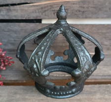 Schwarze Krone massiv  Gusseisen Deko Nostalgie  Landhaus Shabby Garten  + NEU +